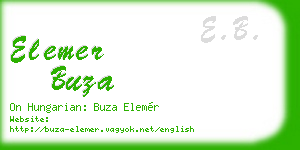elemer buza business card
